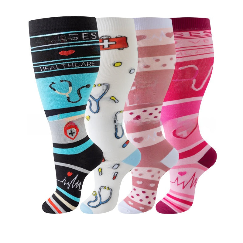 Thickened and oversized compression stockings