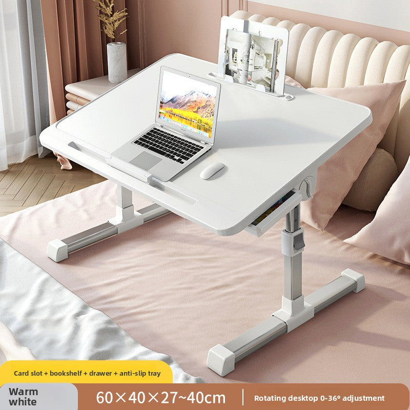 Adjustable Foldable Bed Desk with Storage