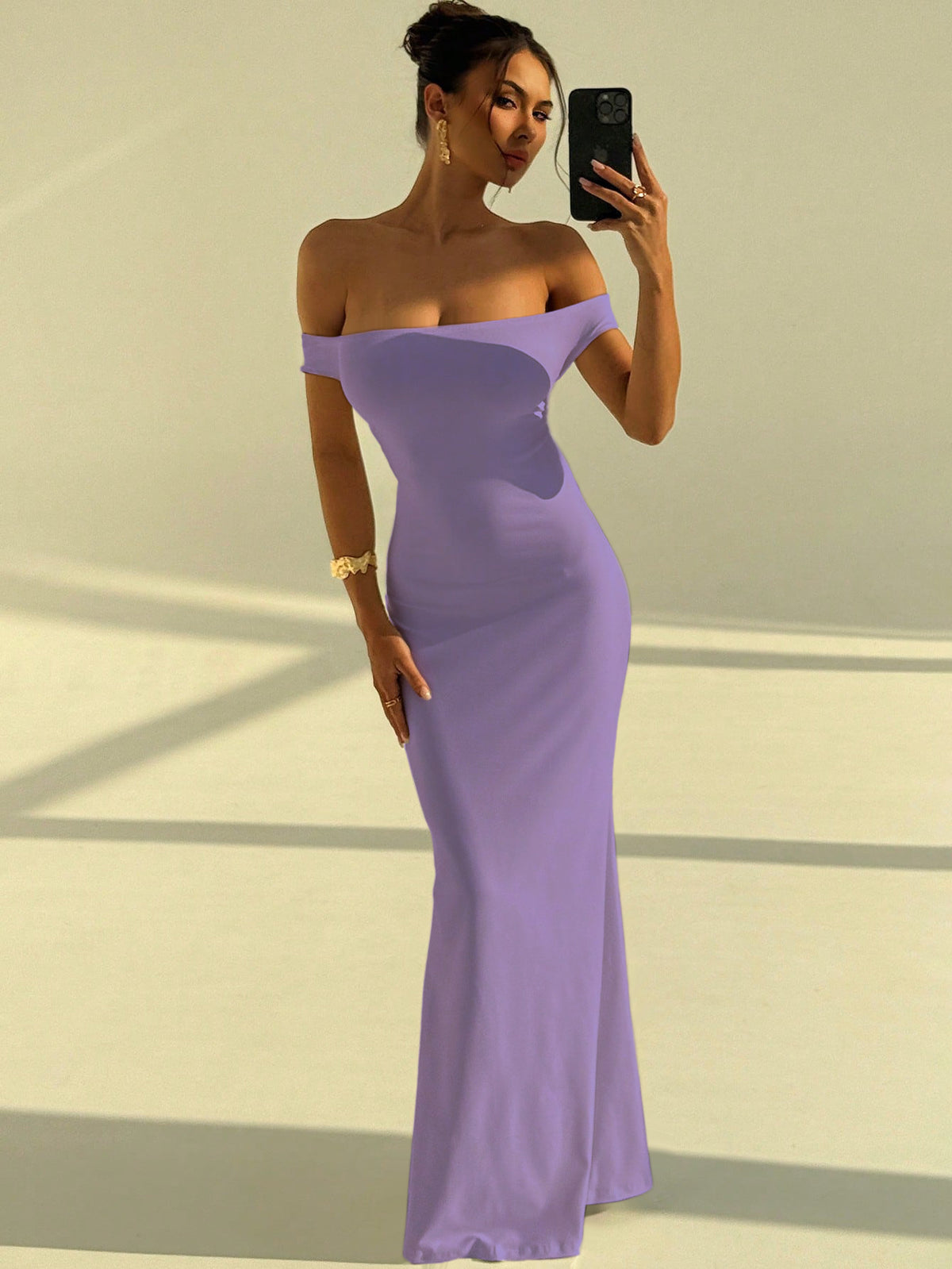 Sleeveless One-Shoulder Backless Slim Fit Long Dress