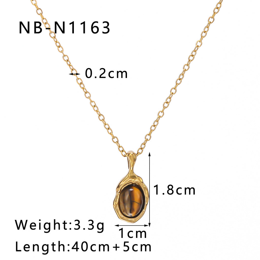 Natural White Mother-Of-Pearl Pendant Necklace