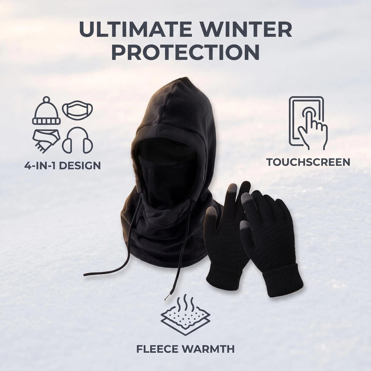 Cycling cap and non-slip touchscreen gloves
