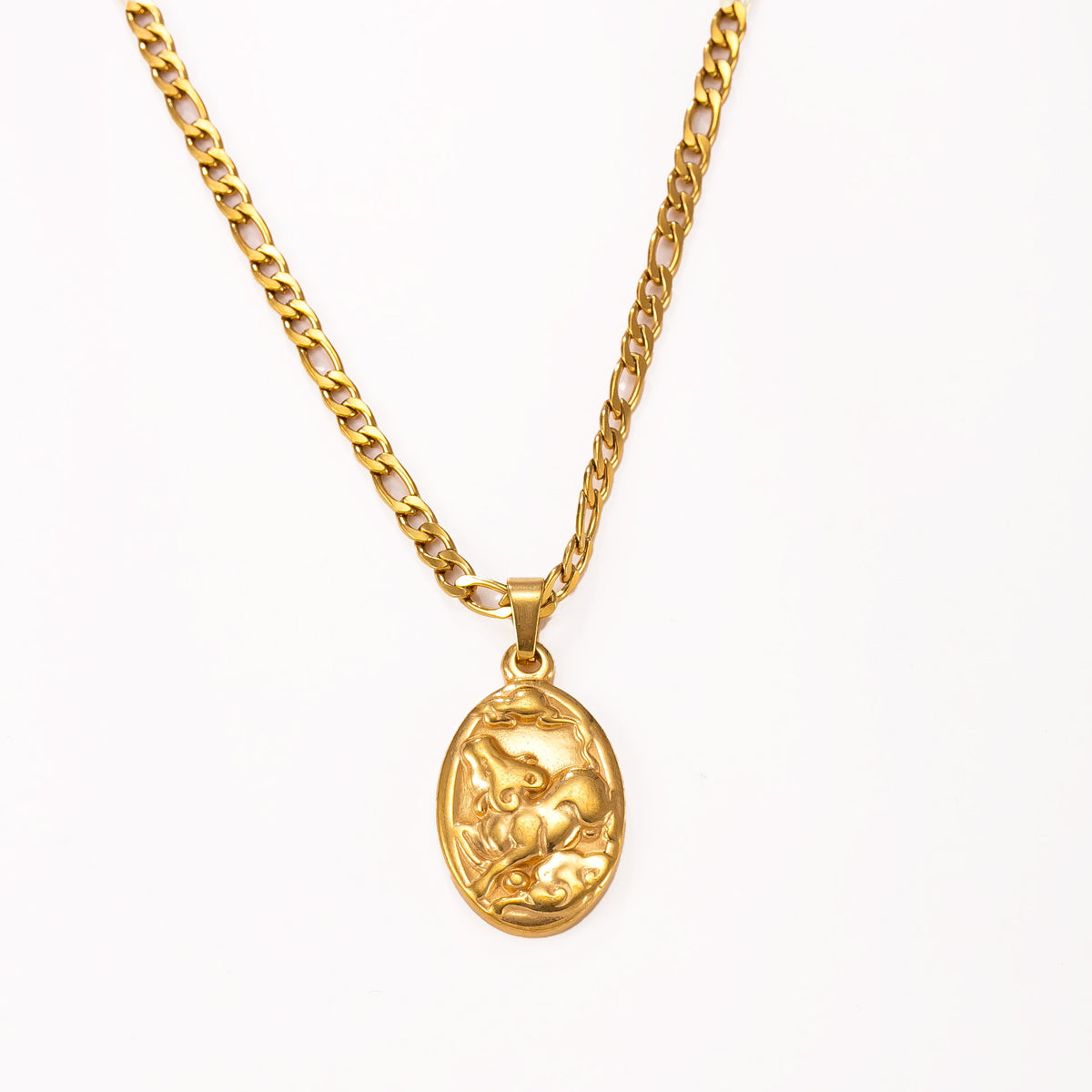 Geometric Layered Stainless Steel Necklace