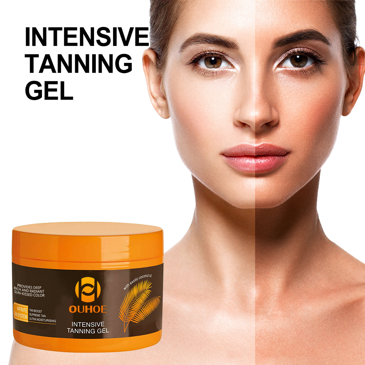 Tanning Care Gel Outdoor Beach Sunbathing Bronze Color Daily Hydration and Moisturizing for a Healthy Skin Tone