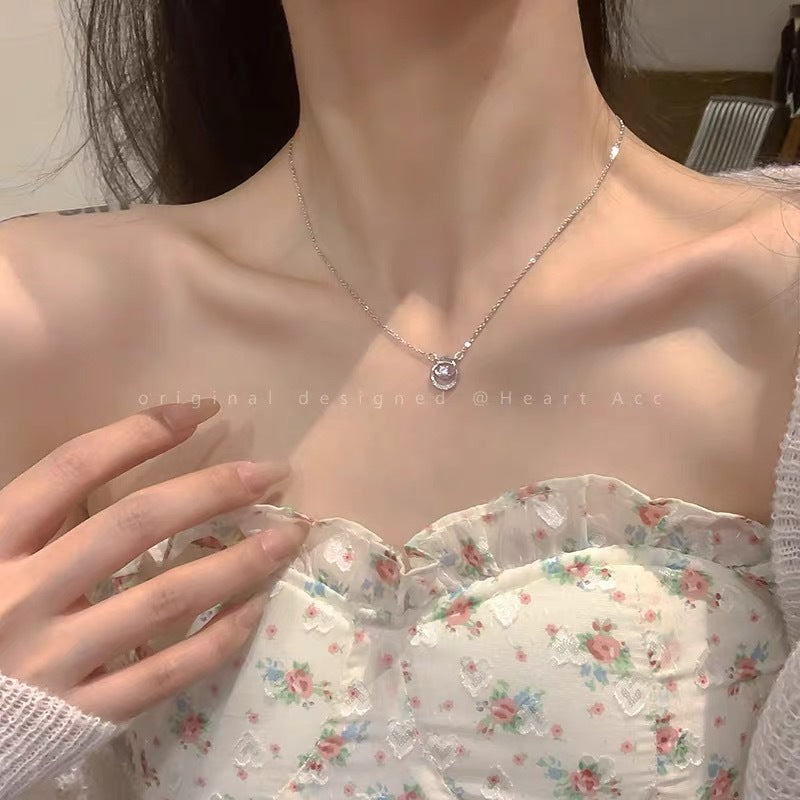 Zircon Bow Necklace for Women