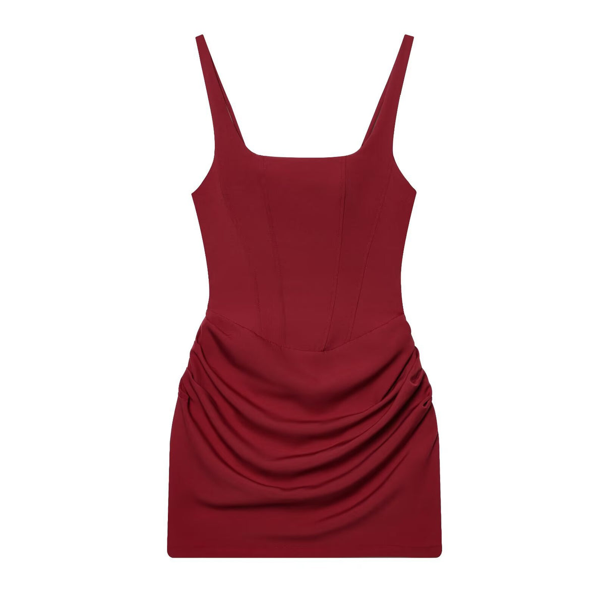 French-Style Sleeveless Bodycon Tie-Waist Dress