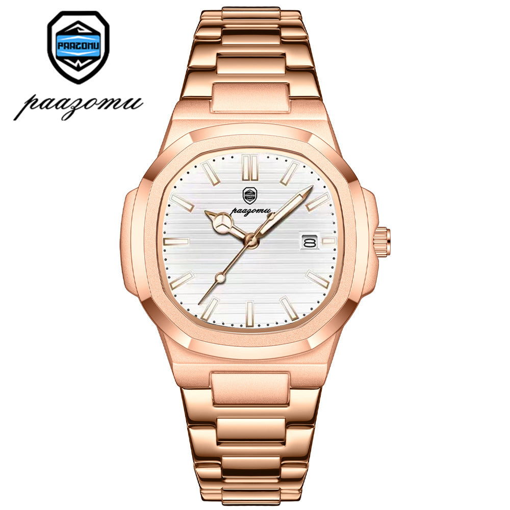 Men's quartz stainless steel watch