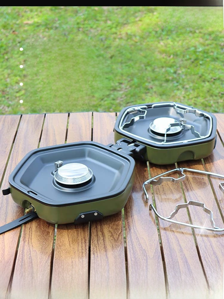 Double-Head Cassette Camping Stove