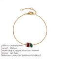 Stainless Steel Zircon Birthstone Bracelet