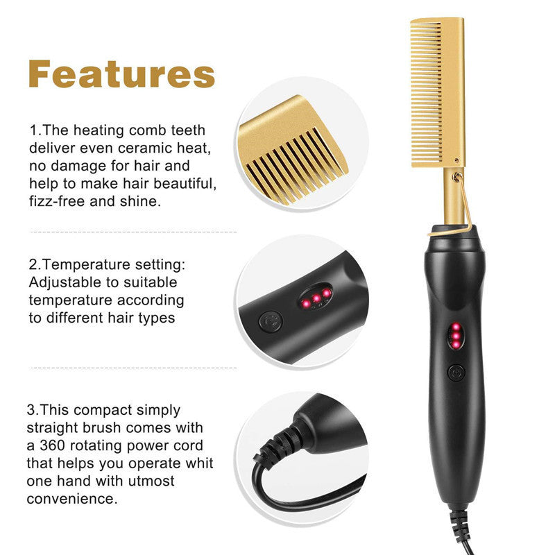 Dual-Use (Wet/Dry) Electric Heated Copper Comb