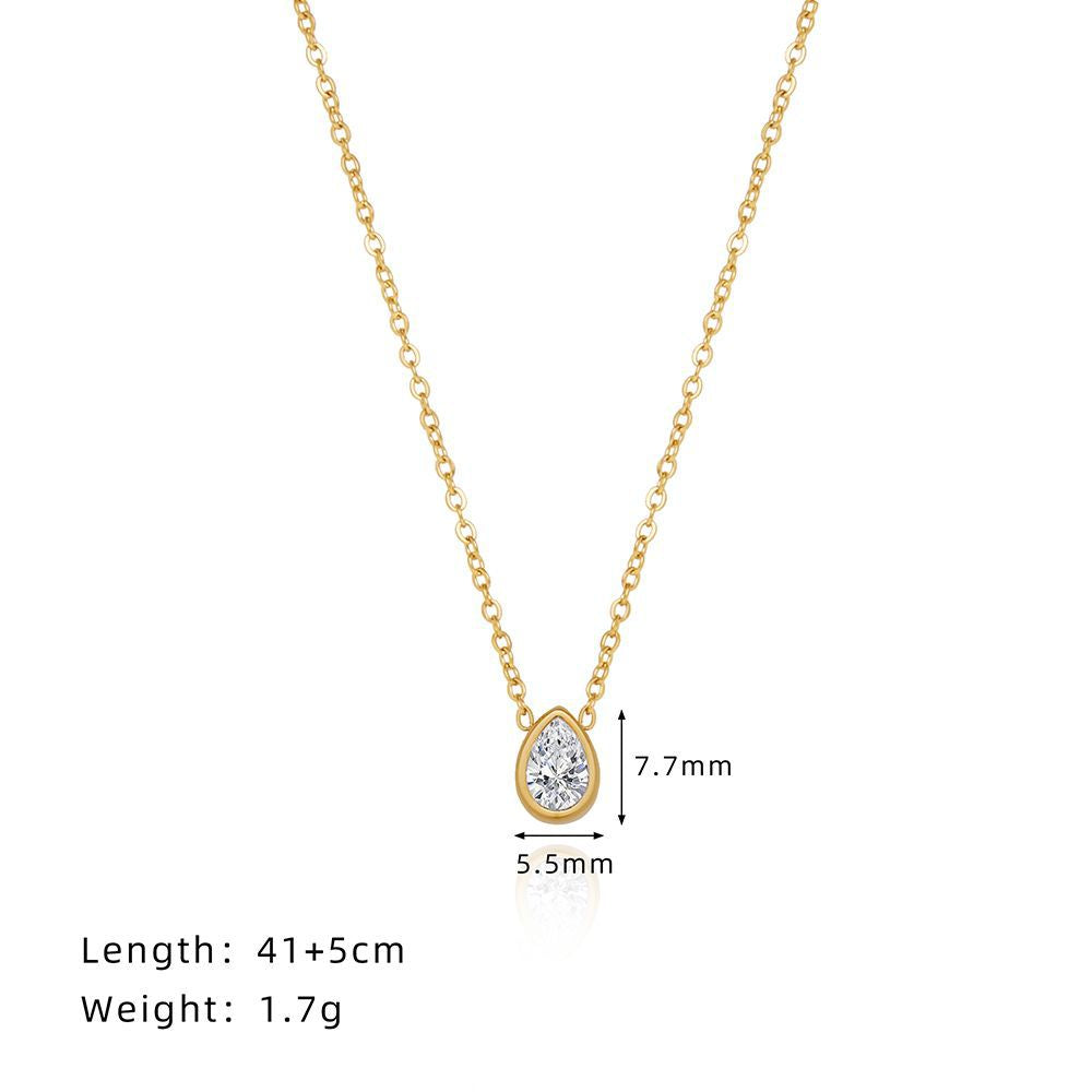 Pear-shaped waterdrop necklace