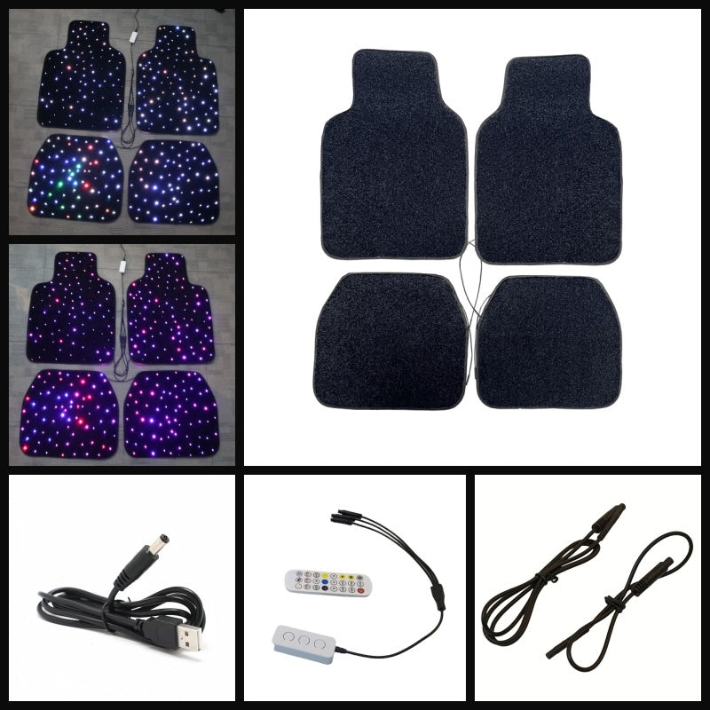 Fiber Optic Illumination Car Mats Set