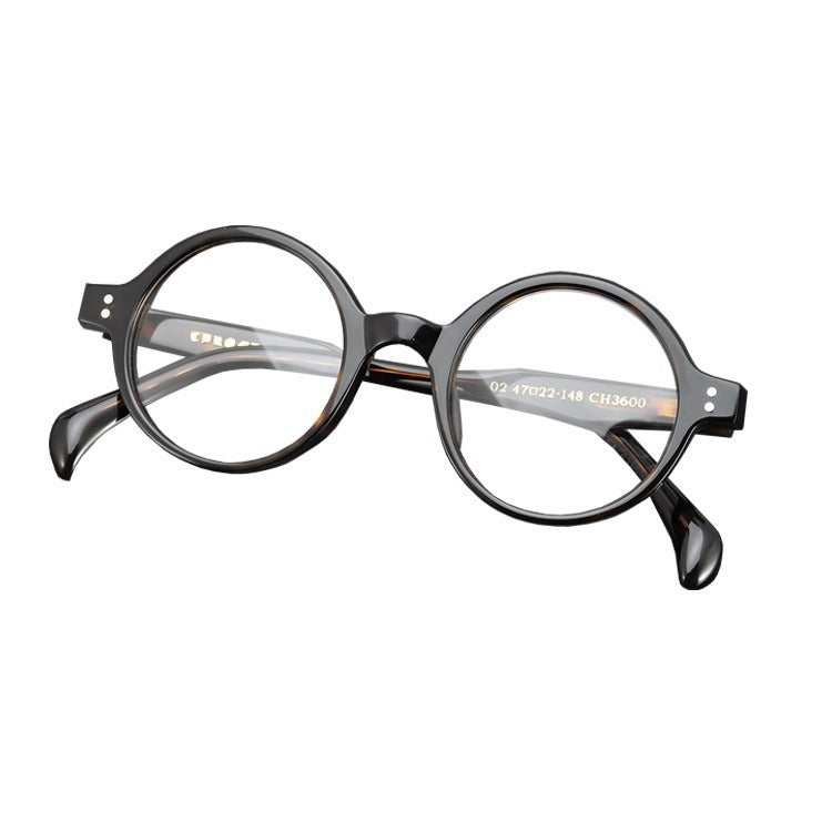 Transparent Round Resin Glasses Frame Anti Blue Light Retro Style