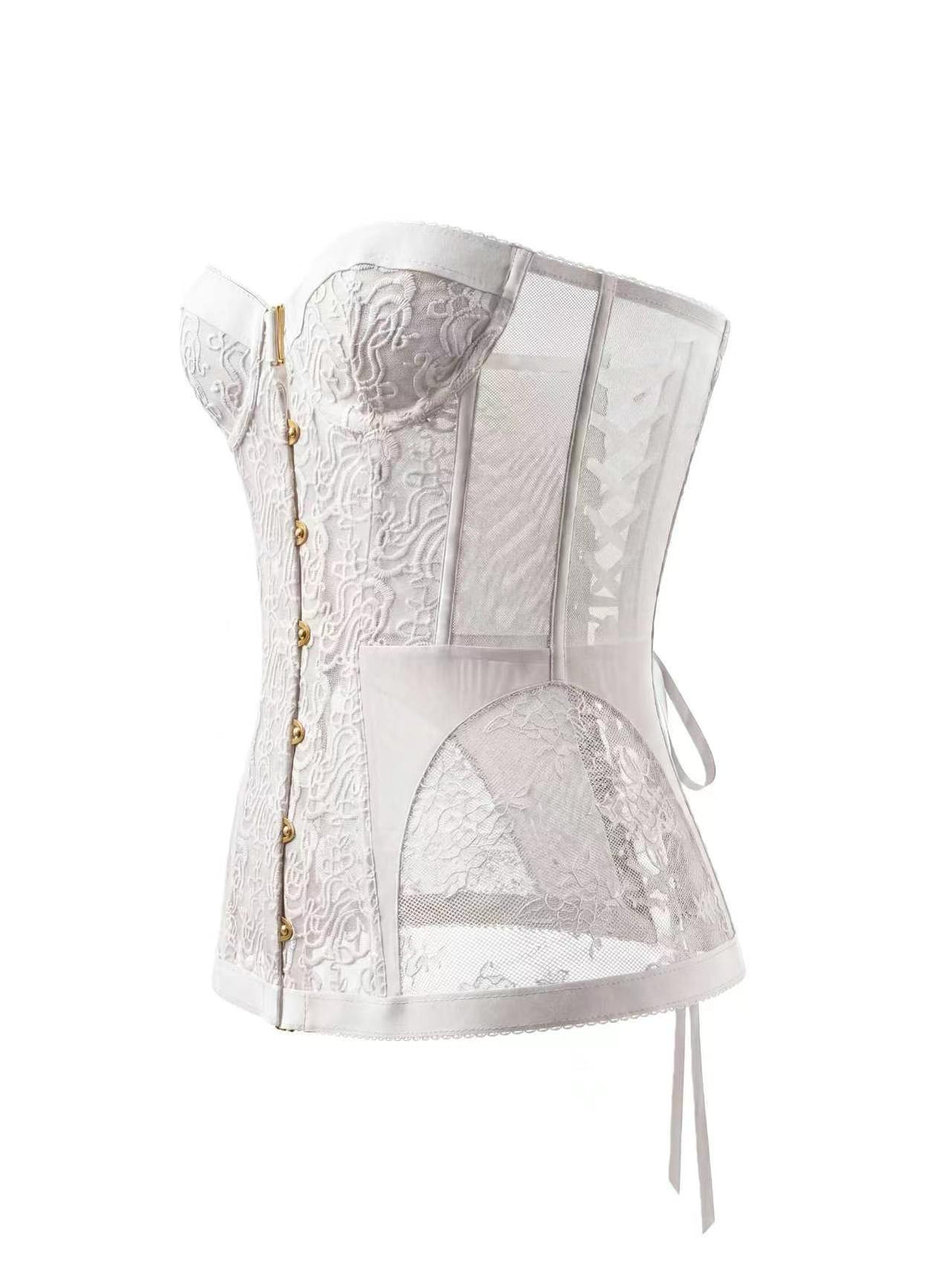 Women's Hollow Out Lace Strapless Slim Fit Corset Top