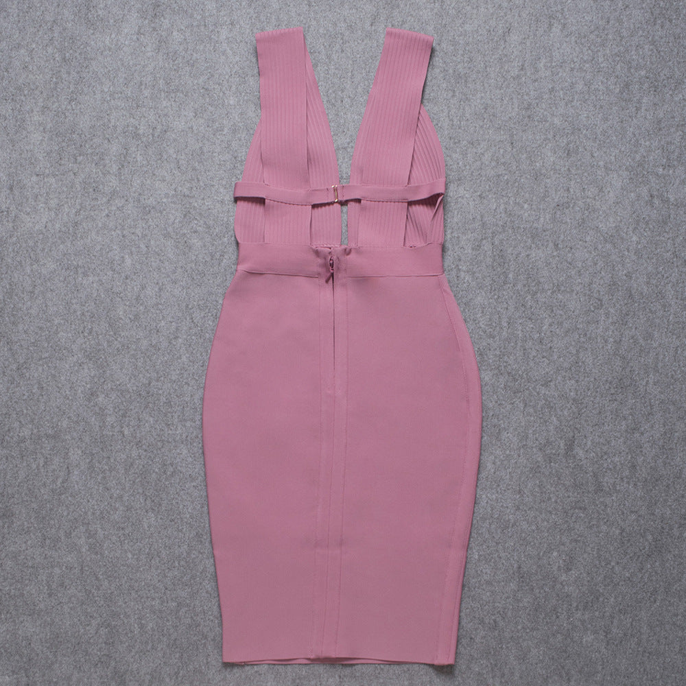 Womens Stretch Knit Bandage Dress