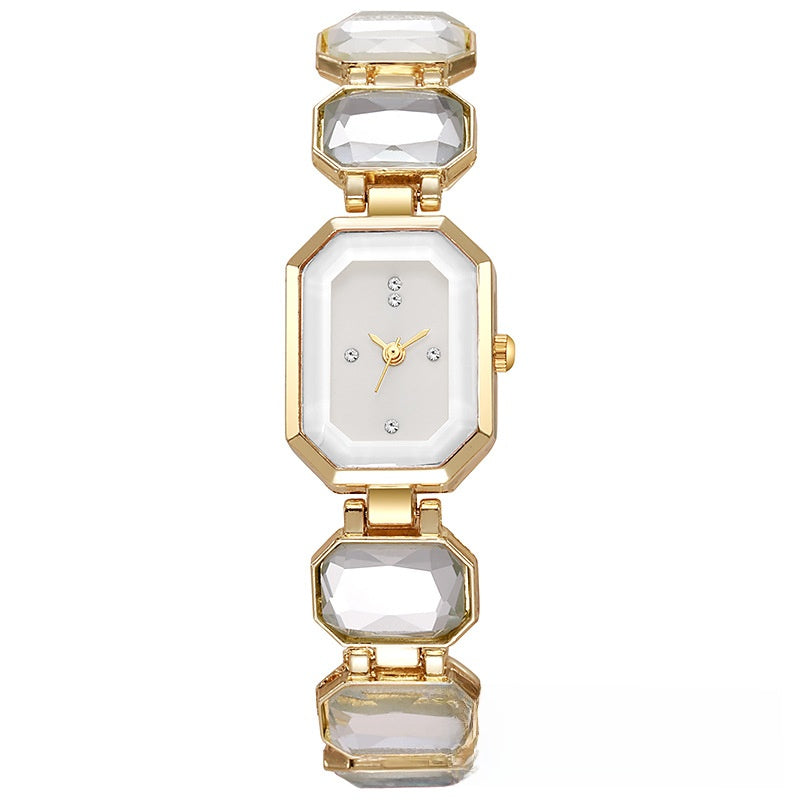 Square Crystal Quartz Watch