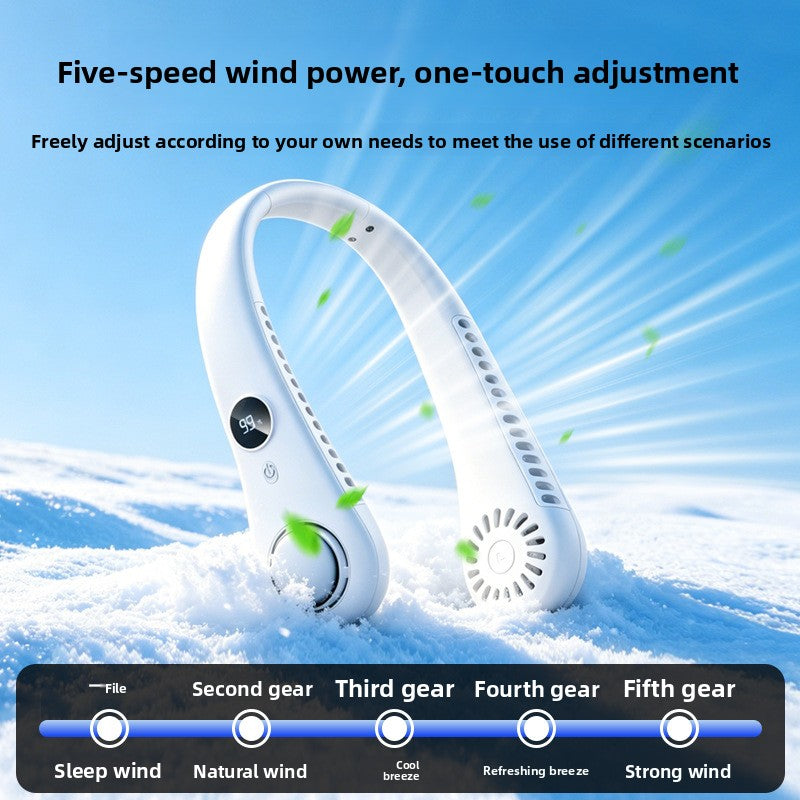 Bladeless Neck Fan USB Rechargeable Silent Long-Lasting