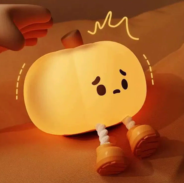 Silicone Pumpkin Night Light with Magnetic Base