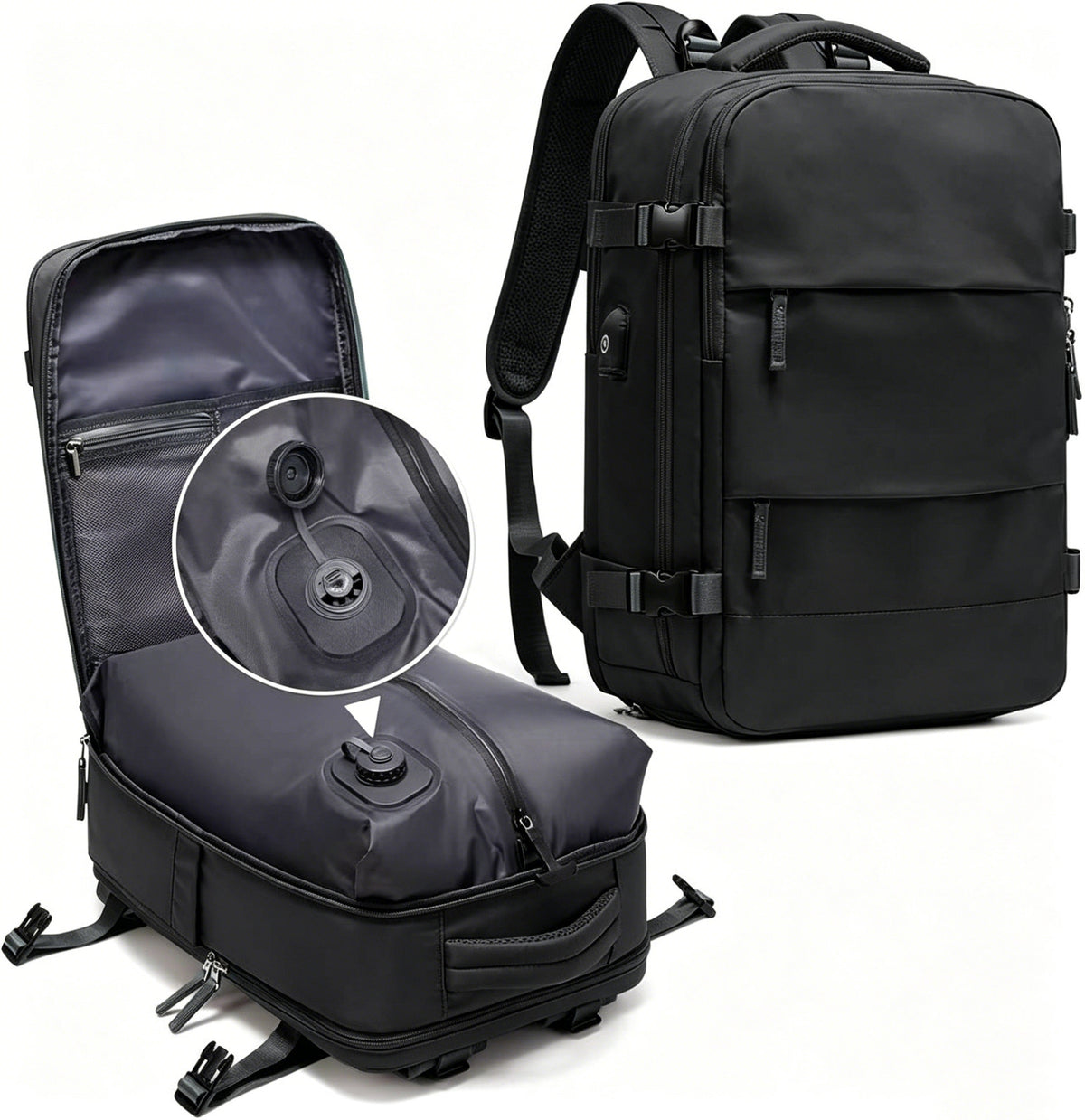 Vacuum Compression Travel Backpack