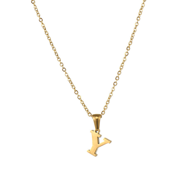 Alphabet Pendant Necklace