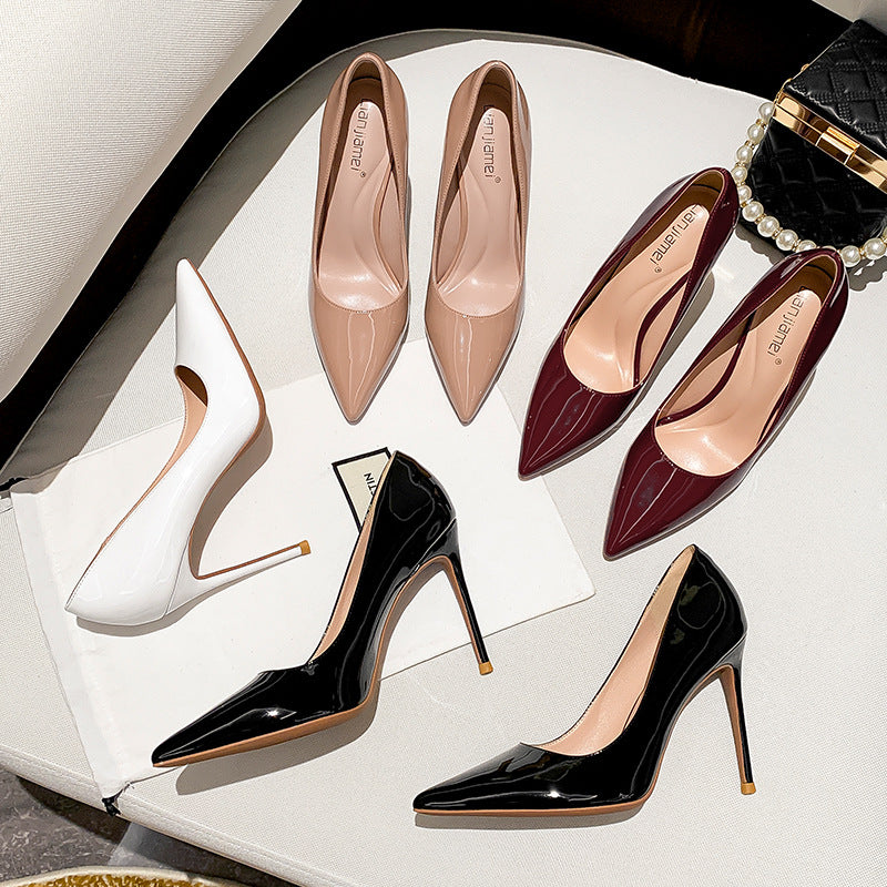 Women's Leather Stiletto Pumps