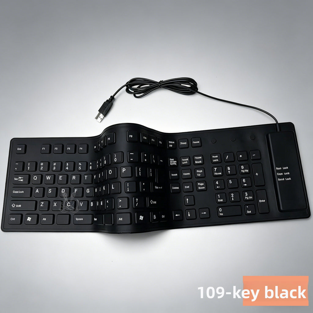 Silicone Mute Soft Keyboard USB Wired Folding