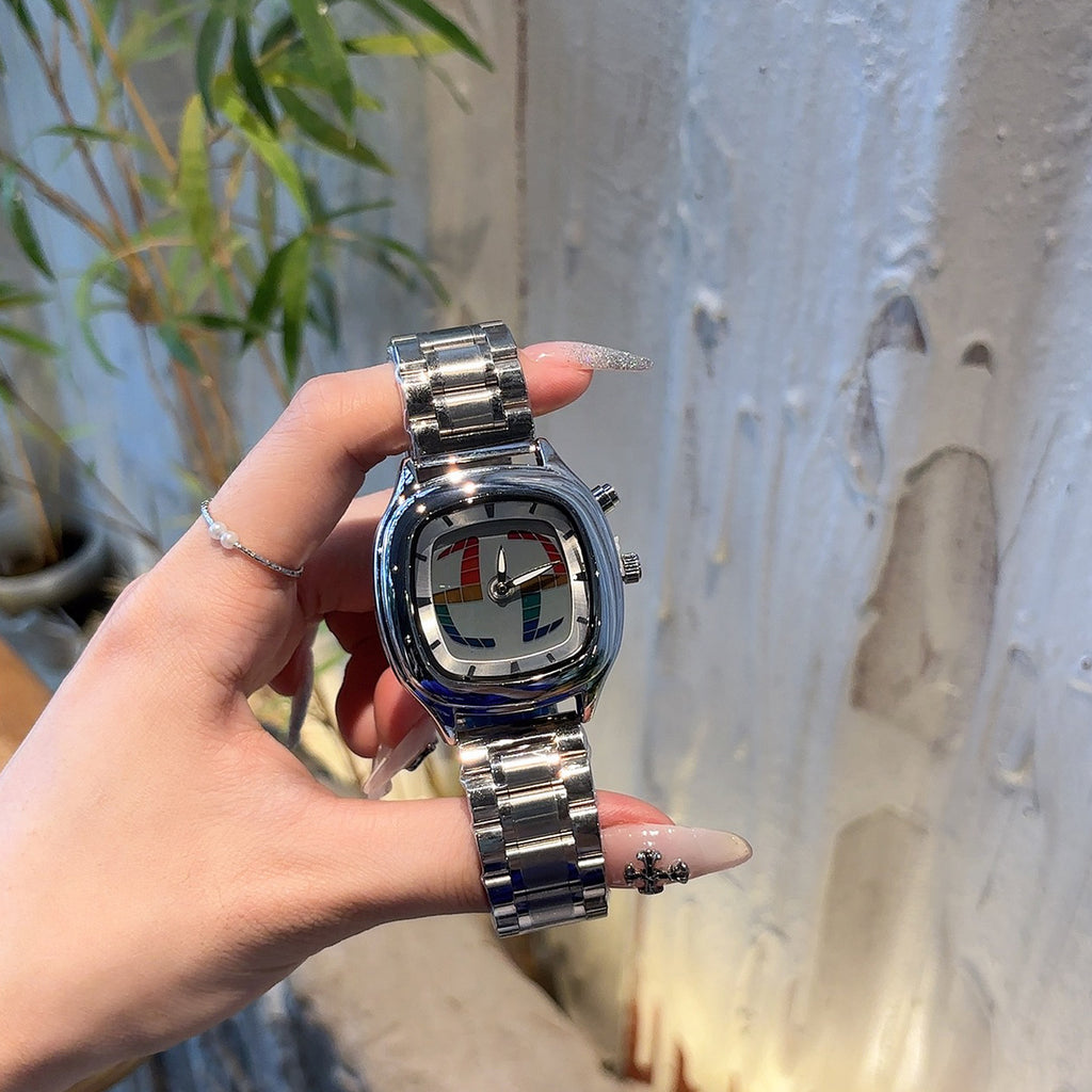 Retro Fashion Square Digital Second Display Quartz Wristwatch