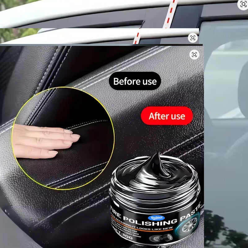 Black Plastic and Leather Restorer Auto Interior Repair Paste