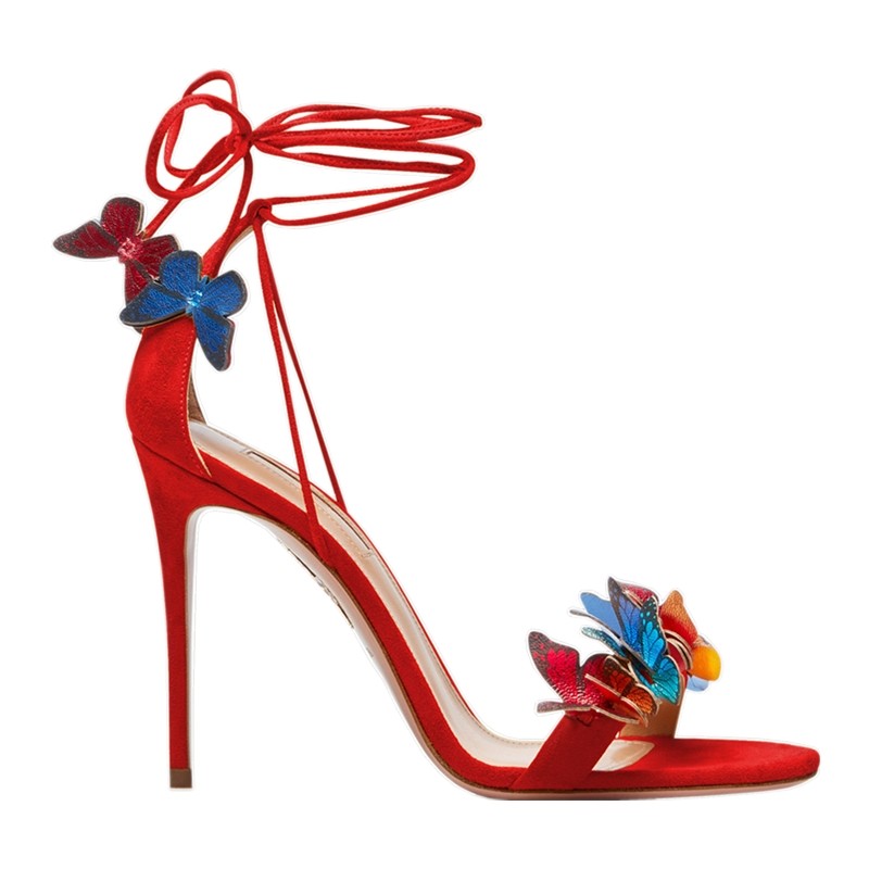 Strappy Butterfly High-Heeled Sandals