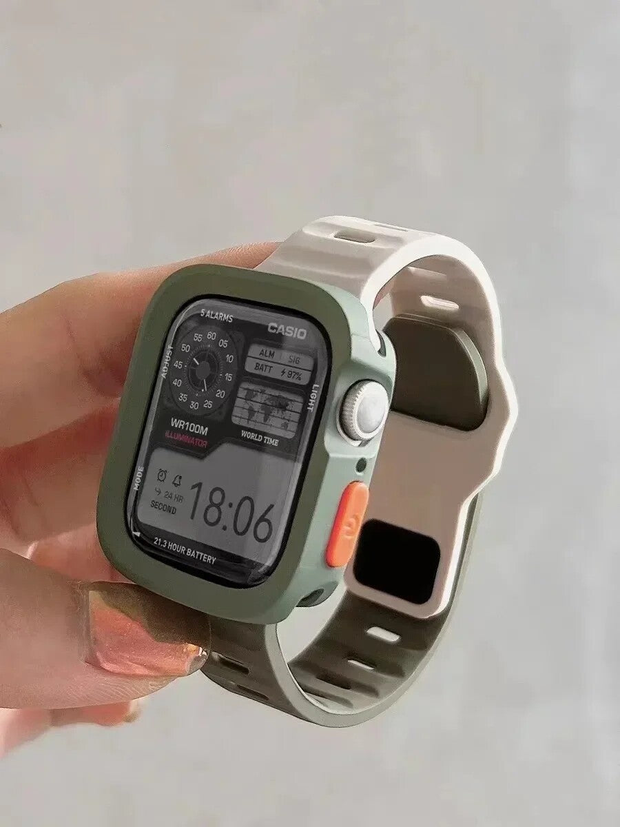 Apple Watch Silicone Strap and Protective Case