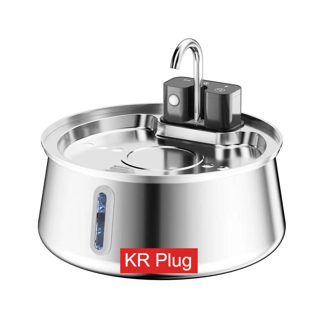 4L Stainless Steel Wireless Infrared Sensor Pet Water Fountain for Cats and Dogs