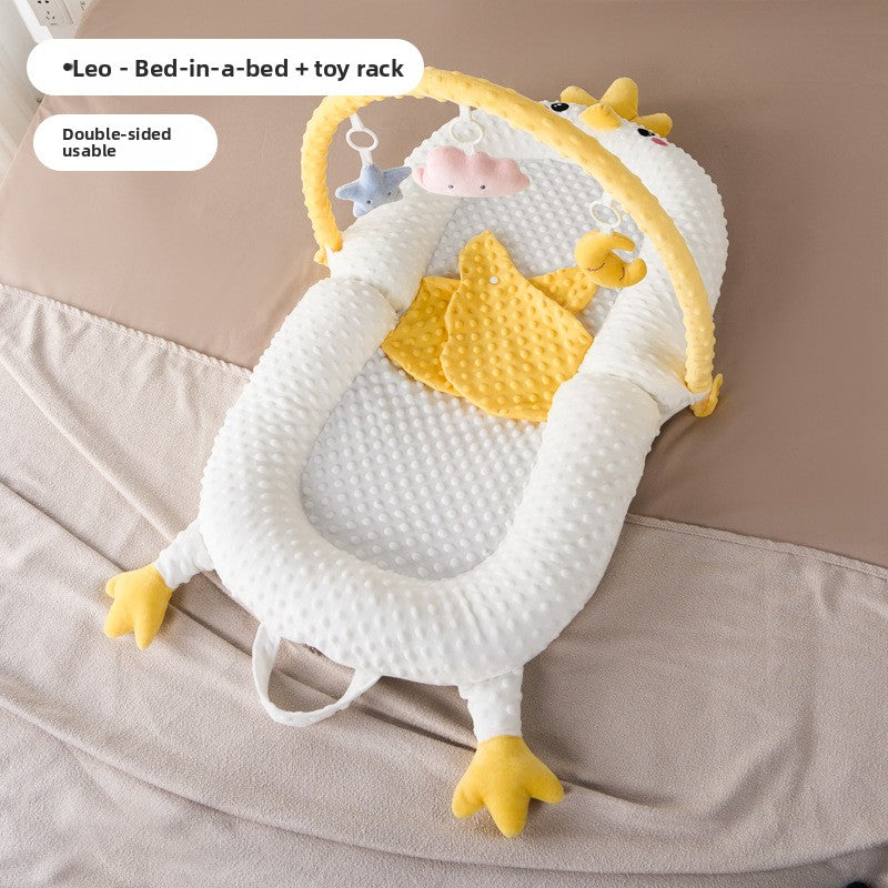 Baby Anti-Jump Soothing Bed with Slope Pad