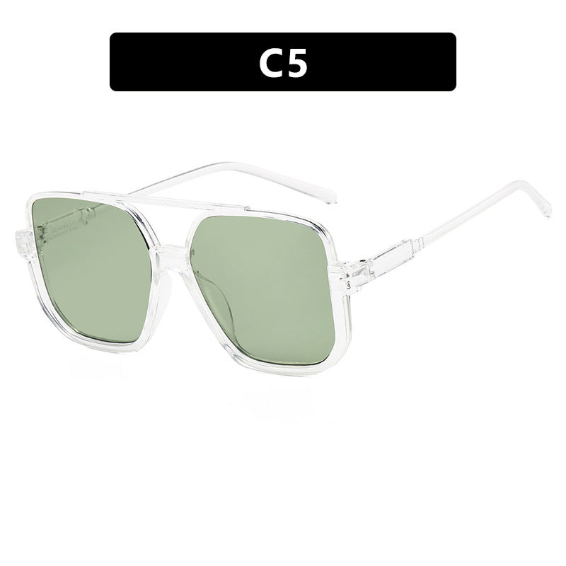 Double Beam Lower Half-Frame Sunglasses