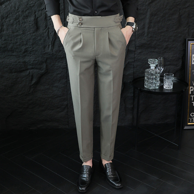 Men's all-season straight-leg stretch casual pants