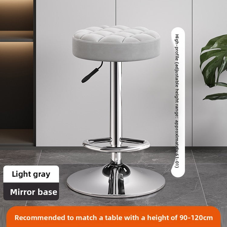 Adjustable Height Swivel Bar Stool with Backrest