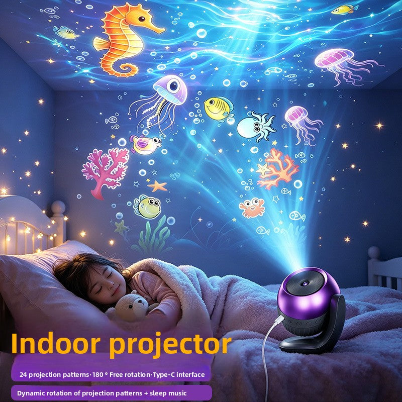 LED Projection Lamp with Music and Multiple Images