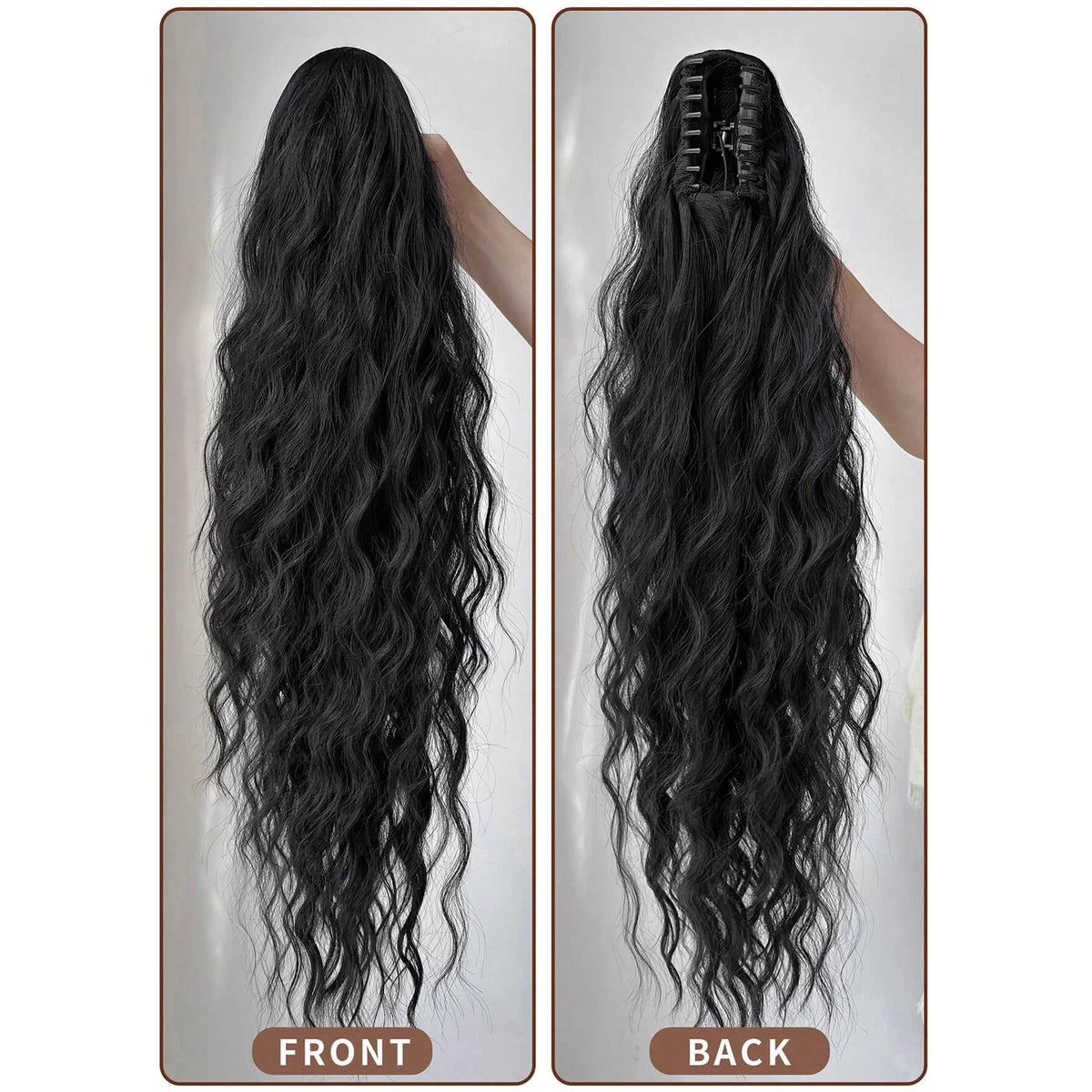 Synthetic Hair Ponytail with Claw Clip