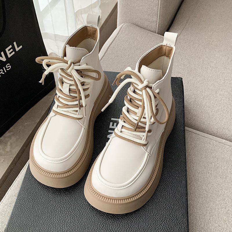Women's Round Toe Thick Sole Short Boots