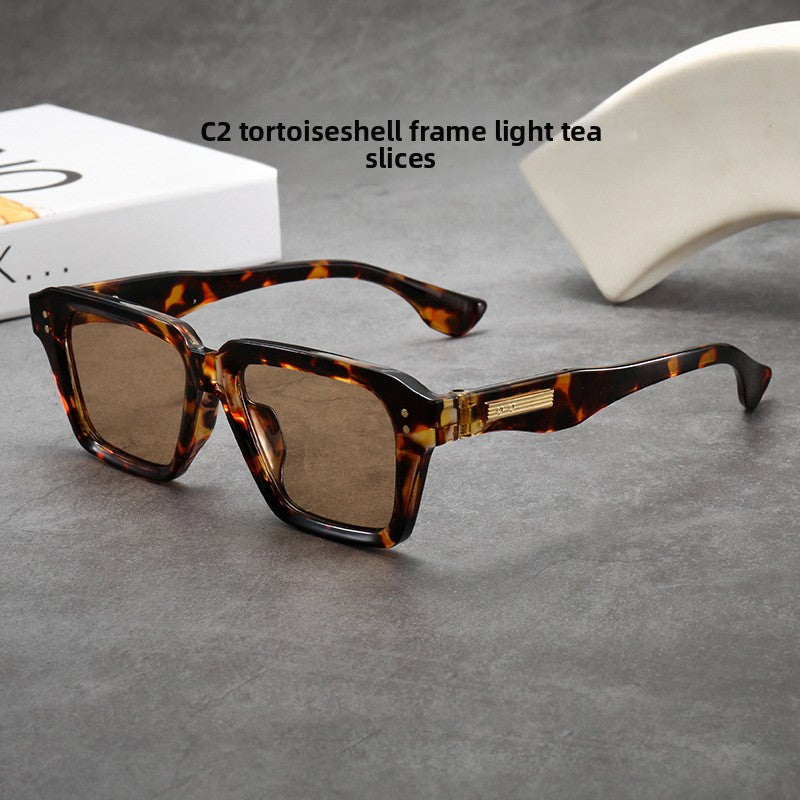 Retro Square Oversized Sunglasses for Men