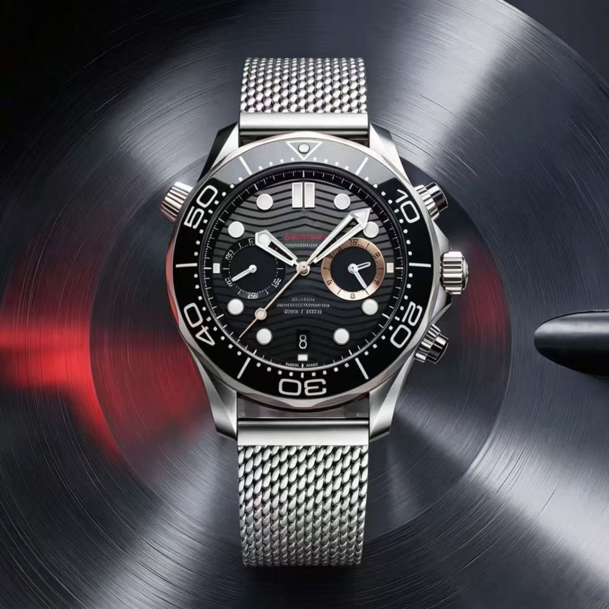 Men's Quartz Chronograph Luminous Diving Watch