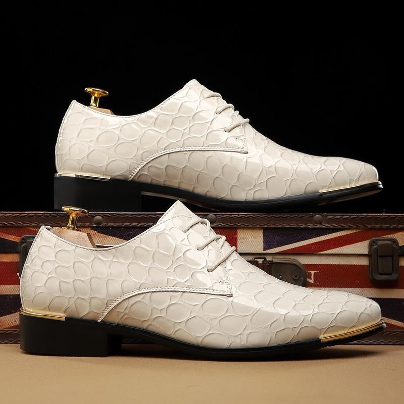 Mens Soft Sole Wedding Shoes Grooms Leather Shoes