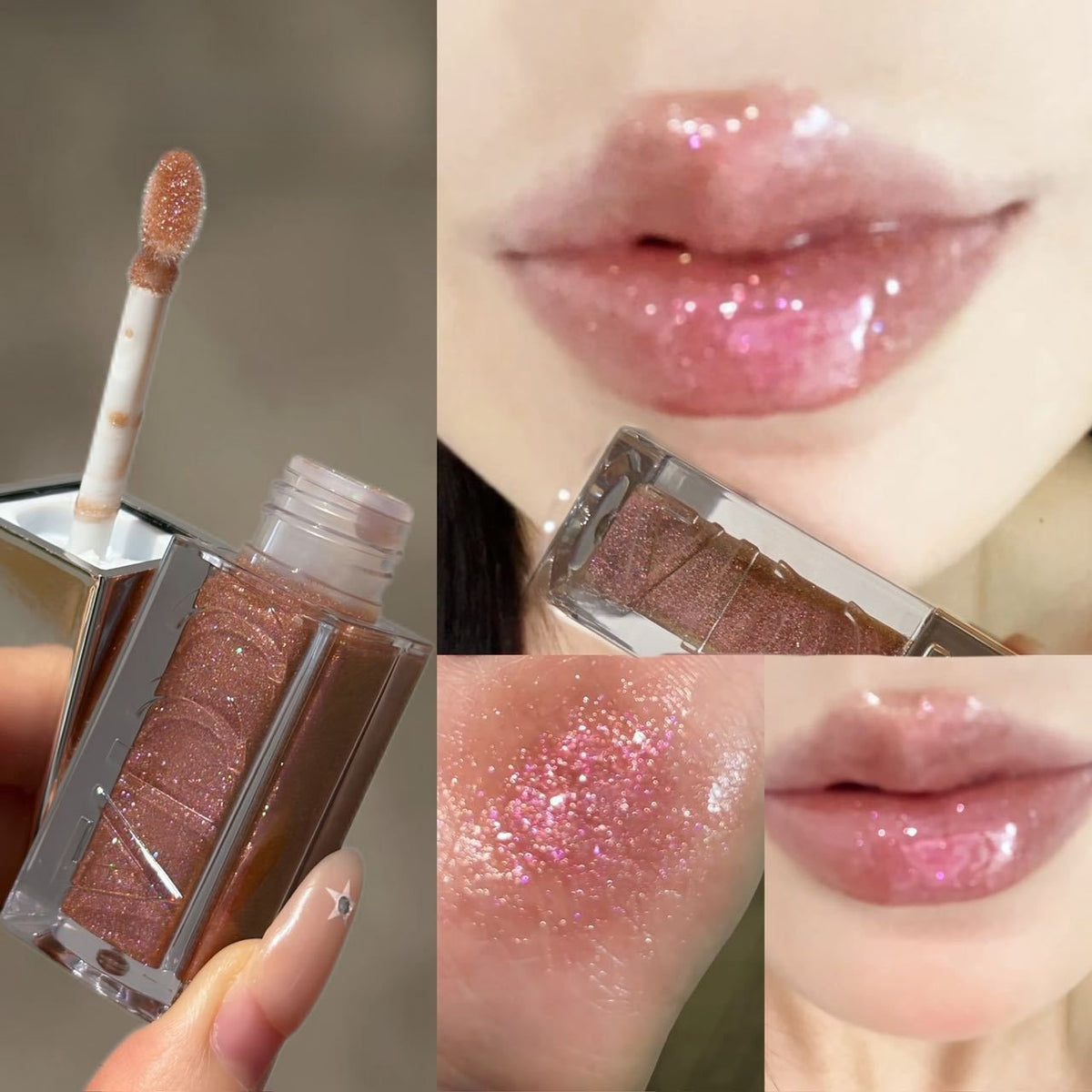Shimmering Diamond Pearlescent Lip Gloss