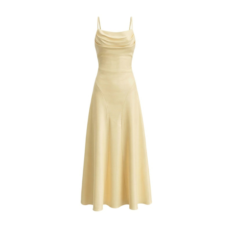 Cross-Back Lace-Up Hollow-Out Strap Dress