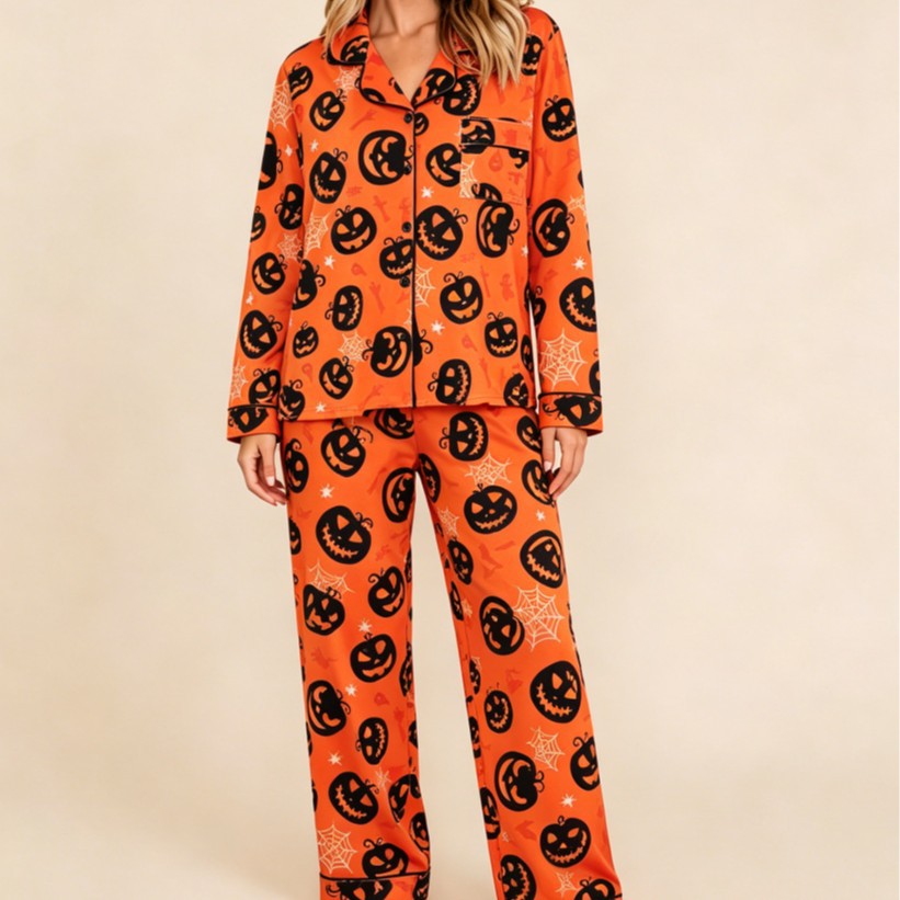 Women's long-sleeve Halloween pajamas