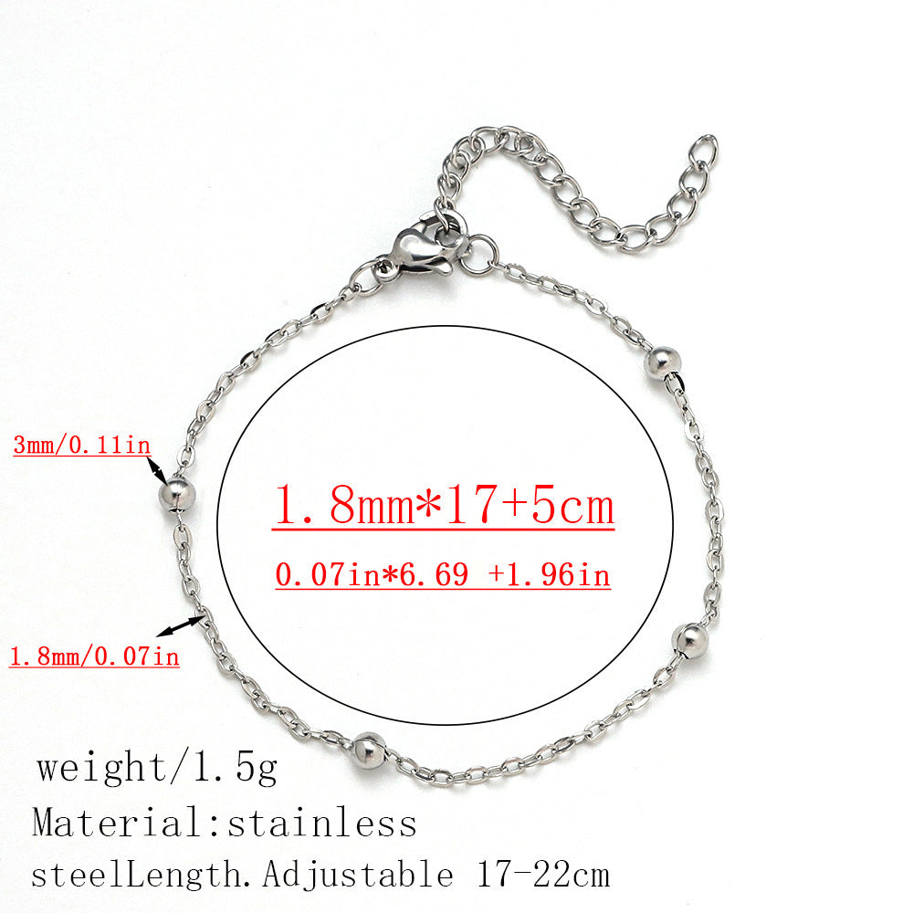 316L Titanium Steel Bracelet Waterproof Hypoallergenic Gold Plated Chain Jewelry for Men Women Unisex Fashion Accessories