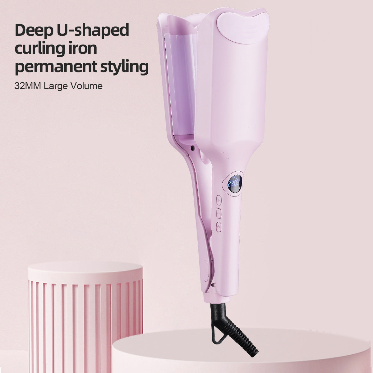Dual Barrel Hair Curler with Temperature Control