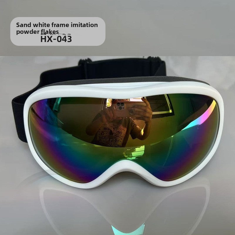 Spherical Ski Goggles with Double-Layer Anti-Fog
