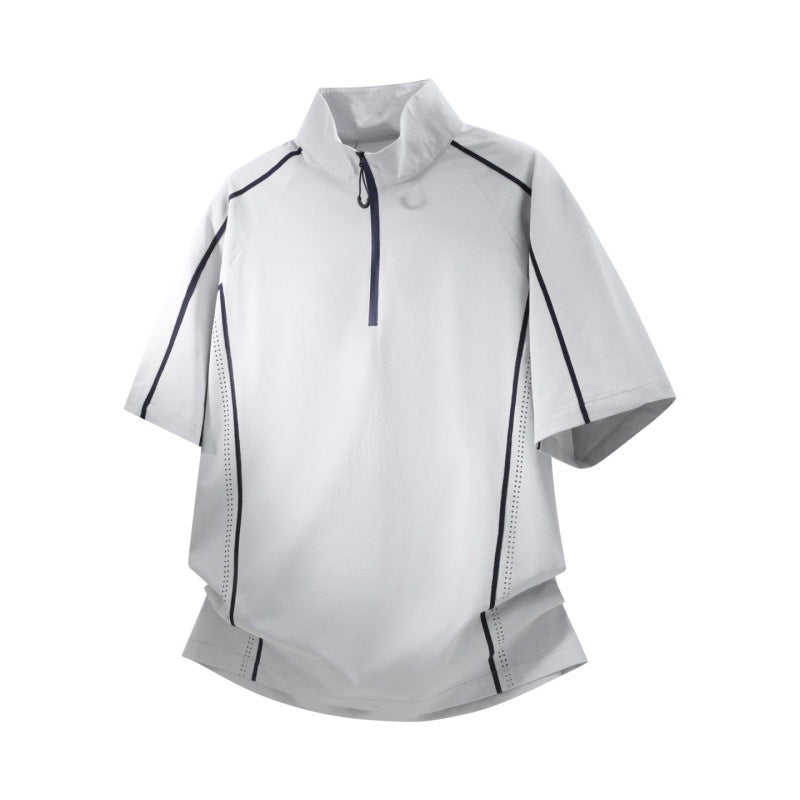 Mens Athletic Half Zip Sportswear Set