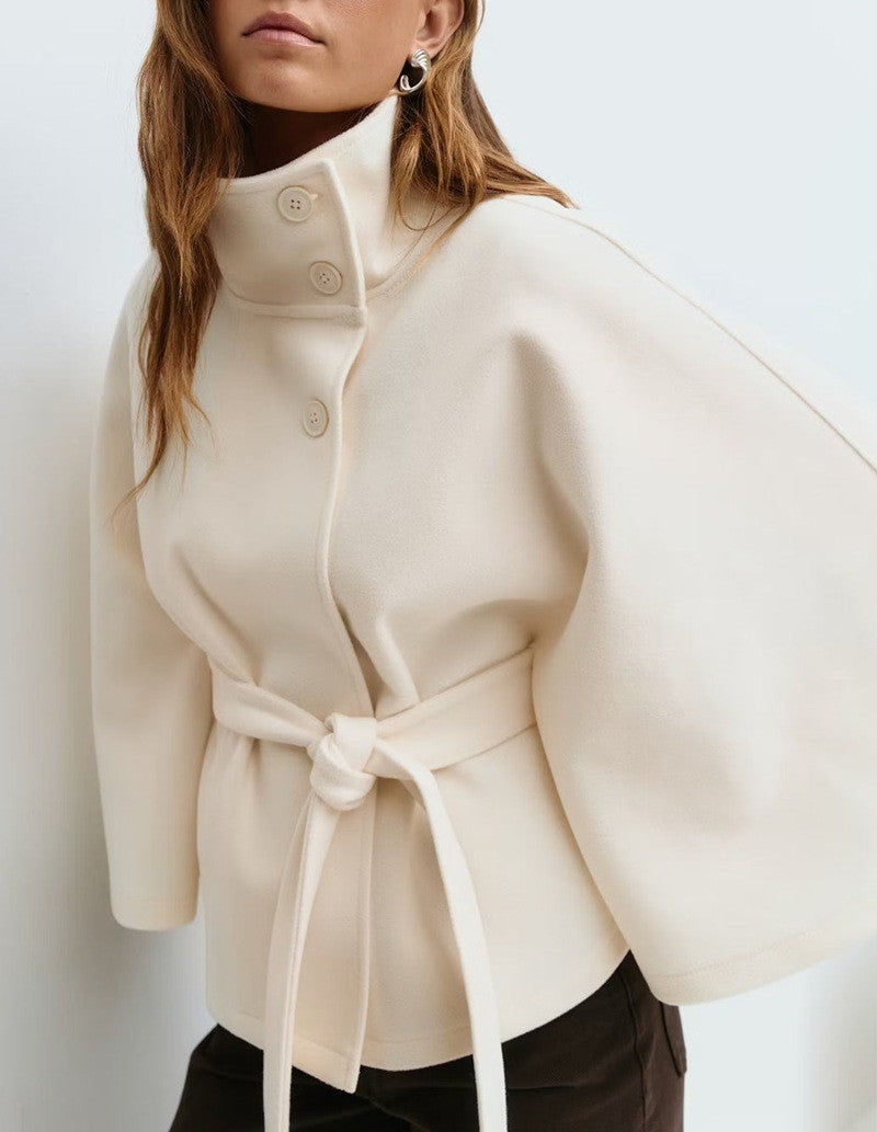 Womens Cape Collar Trench Coat