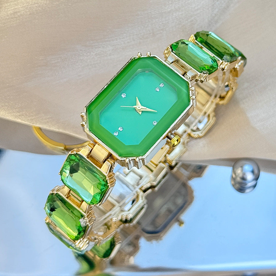 Gemstone Square Ladies Quartz Watch