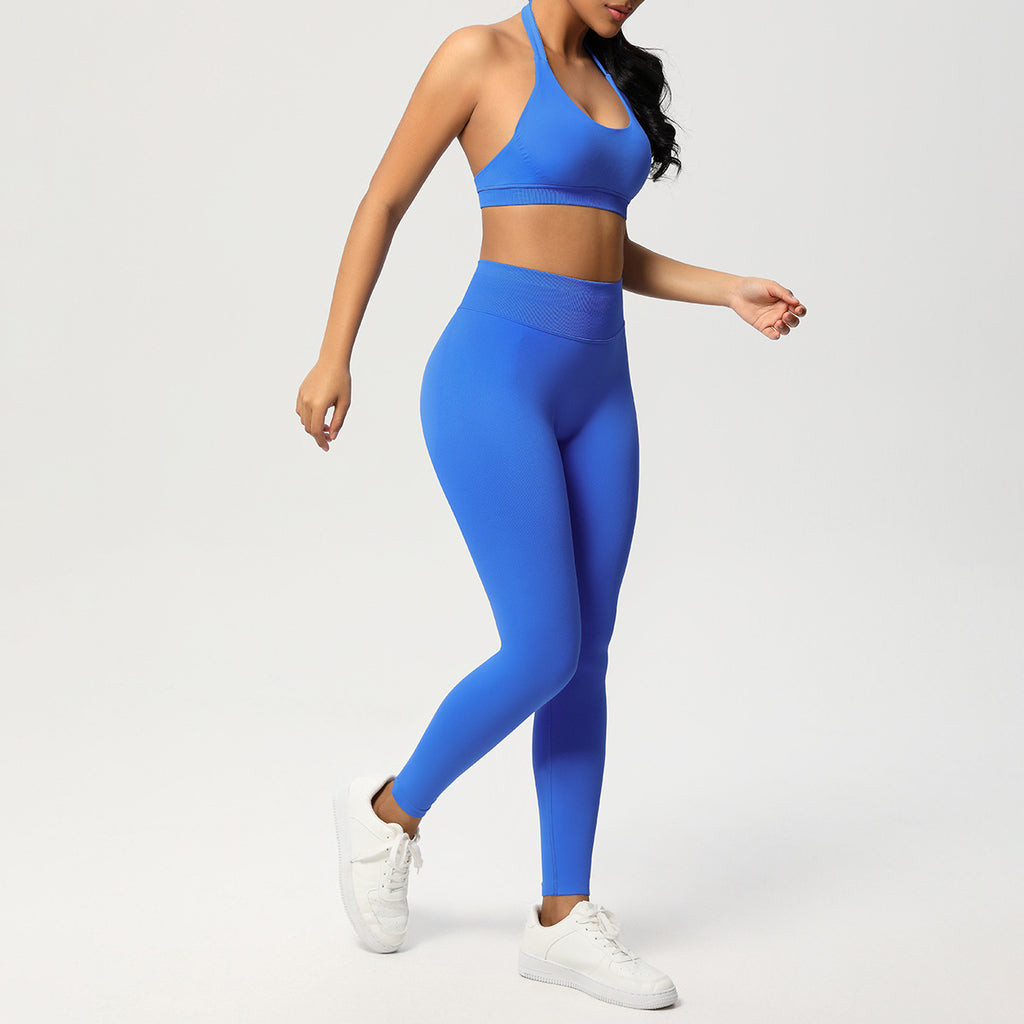 Seamless Solid Color Knitted Yoga Wear